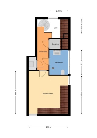 Floorplan - Volmarijnstraat 139B, 3021 XN Rotterdam
